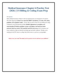 Medical Insurance Chapter 6 Practice Test: US Billing & Coding Exam Prep