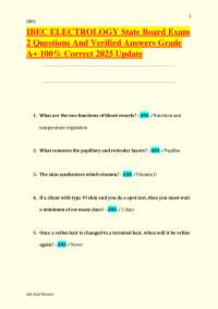 IBEC Electrology State Board Exam: Questions and Answers 2025