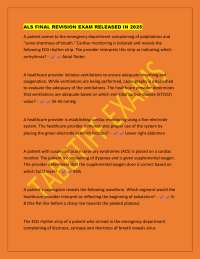 ACLS Final Revision Exam 2025: Questions and Answers