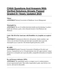 CHAA Exam Prep: Questions and Answers for Healthcare Access Management