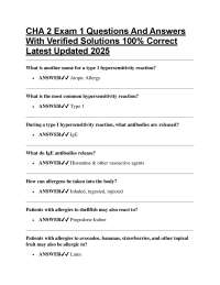 Immunology and Rheumatology Exam Questions and Answers