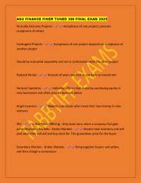 Finance Final Exam Review: Key Concepts and Definitions