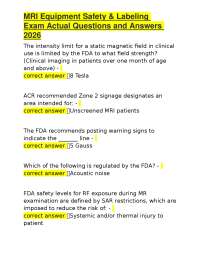 MRI Equipment Safety: Exam Questions and Answers (2026)