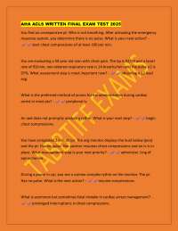 AHA ACLS Exam Practice Questions 2025
