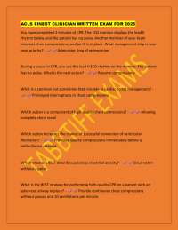 ACLS Exam Questions and Answers for Clinicians