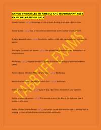 Principles of Chemotherapy and Biotherapy: Exam Review