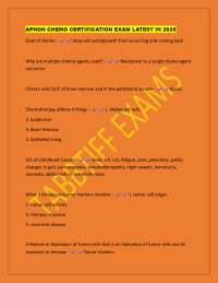 APHON Chemotherapy Certification Exam: Key Concepts and Review