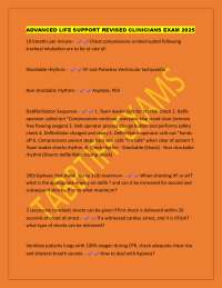 Advanced Life Support (ALS) Clinician Exam Review 2025