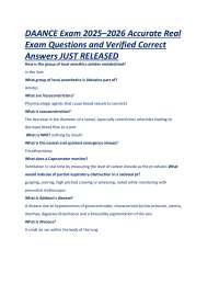 DAANCE Exam Questions and Answers 2025-2026