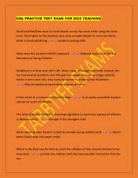 CDA Practice Test Exam 2025: Questions and Answers for Teaching