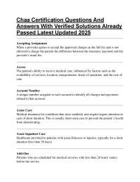 Healthcare Billing and Insurance Terminology: CHAA Certification Q&A