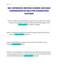 Defensive Driving Course Q&A: Comprehensive Guide for Success