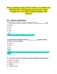 Anatomy and Physiology Practice Questions