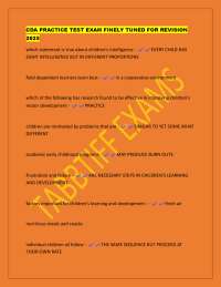 CDA Practice Test Exam 2025: Revision Questions and Answers