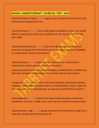 APHON CHEMOTHERAPY NURSING TEST 2025