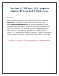 MLD Exam Practice Test 2026: Lymphatic Drainage Study Guide