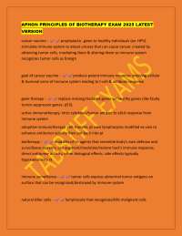 Biotherapy Principles Exam Review: Cancer Vaccines, Gene Therapy, and Immunotherapy
