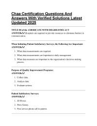 CHAA Certification Exam Q&A: Healthcare Access Associate Review