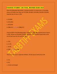 Finance Final Exam Questions and Answers
