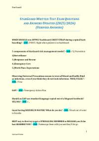 StarGuard Lifeguard Certification Exam Q&A (2025/2026)