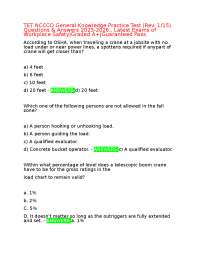 TET NCCCO General Knowledge Practice Test (Rev. 1/15). Questions & Answers 2025-2026., Lat