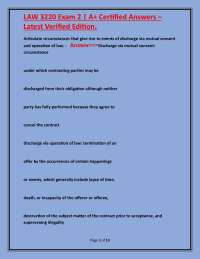 LAW 3220 Exam 2: Contract Law Questions and Answers