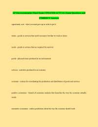 AP Macroeconomics Final Exam Questions and Answers
