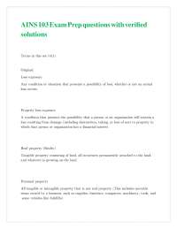 Insurance Exam Prep: Key Concepts and Definitions