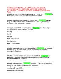 Pharmacology Exam Questions and Answers for Nursing Students