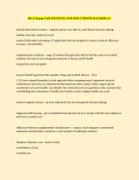 Healthcare Exam 2: Questions and Solutions