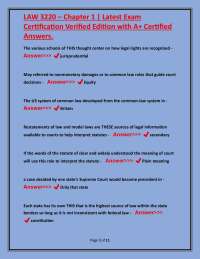 LAW 3220 Chapter 1 Exam Questions and Answers
