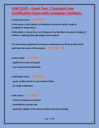 Law Exam 2: Certification Exam with Complete Solutions