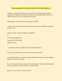 Computer System Organization Exam Questions and Solutions