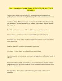 Economics and Personal Finance: Key Terms and Definitions