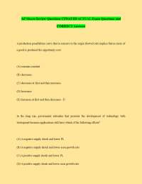 AP Macroeconomics Exam Review Questions and Answers