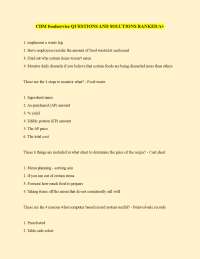 Foodservice Questions and Solutions: A Comprehensive Study Guide