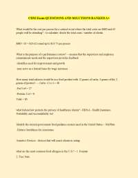 CDM Exam Questions and Solutions: A+ Ranked Study Guide