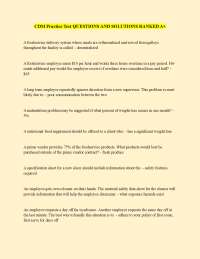 CDM Practice Test: Questions and Solutions for Dietary Managers