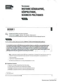 Devoir 1 HGGSP Terminal CNED