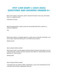 ITSY 1300 Exam 1: Cybersecurity Questions and Answers (2025-2026)