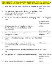 Packaging Exam Review: Questions and Verified Answers