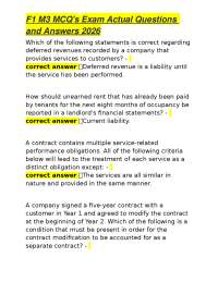 Revenue Recognition: Exam Questions and Answers