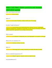 IT Final Exam Questions and Answers