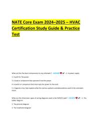NATE HVAC Core Exam Study Guide and Practice Test 2024-2025