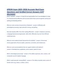 KPEERI Exam Prep: Questions and Answers on Dyslexia