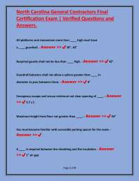 North Carolina General Contractors Exam: Verified Q&A