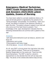 EMT Exam Preparation: Questions and Answers for 2025/2026
