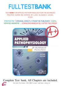 Applied Pathophysiology Test Bank: Advanced Practice Nurse 2nd Edition