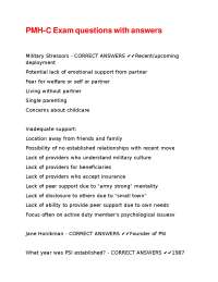 Perinatal Mental Health Exam Questions and Answers