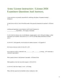 Army License instructors / License 2026 Examiners Questions And Answers. License instructo